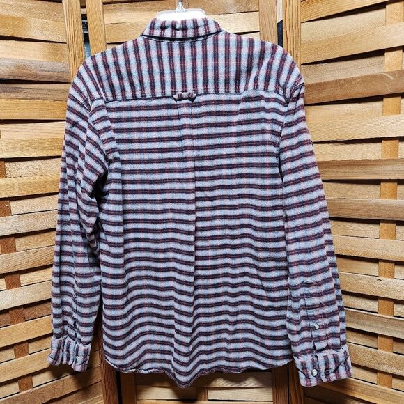 Columbia Casual Red Brown Gray Button Down Flannel Cotton Shirt Men XL Camping - Picture 5 of 8